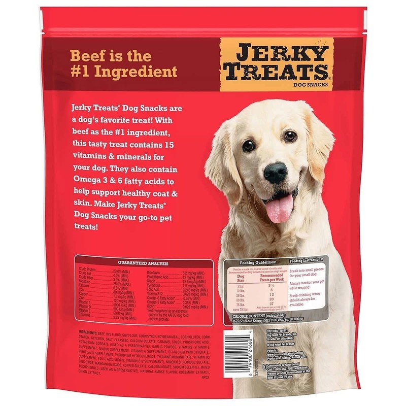 Jerky Treats Tender Beef Strips Dog Snacks 15 Vitamin& Mineral&