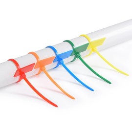 Roost Cable Tags, Name Tags, Cable Ties Tie, Wraps, 5 Colors, 100 Pieces (20 Each Color) Set