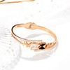 Rockyu Bracelet for Women Pink Gold 18k Plated, Zirconia, Titanium