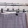 HANGERWORLD 5 Chrome 30cm Metal Trouser Skirt Adjustable Clip Coat