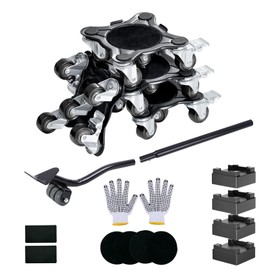 3306LBS Furniture Dolly Set, Furniture Movers with 5 Wheels Heavy Duty, Carbon Steel Panel Heavy Duty Dolly, 360° Rotation with Brake, Double Bearings, Furniture Lifter Move Tool