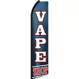 Vape Shop 2 1/2 ft X 11 1/2 ft Polyester Swooper Flag