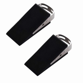 THJJSS Door Stoppers for Bottom of Door on Floor, Heavy Duty Rubber Wedge for All Floor Types, Doors and Large Windows (2 Pack)