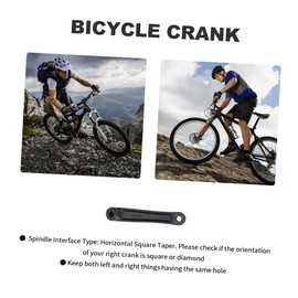 WHAMVOX Left Crank Arm for Mountain Bike Cycling Repair Part Center Distance Compatible Square Taper Spindle for Road Folding Black