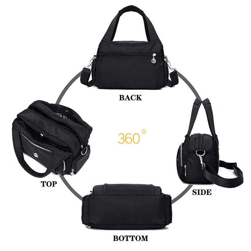 MINTEGRA Crossbody Bag for Women Waterproof Handbag Multi-Pocket Nylon Travel