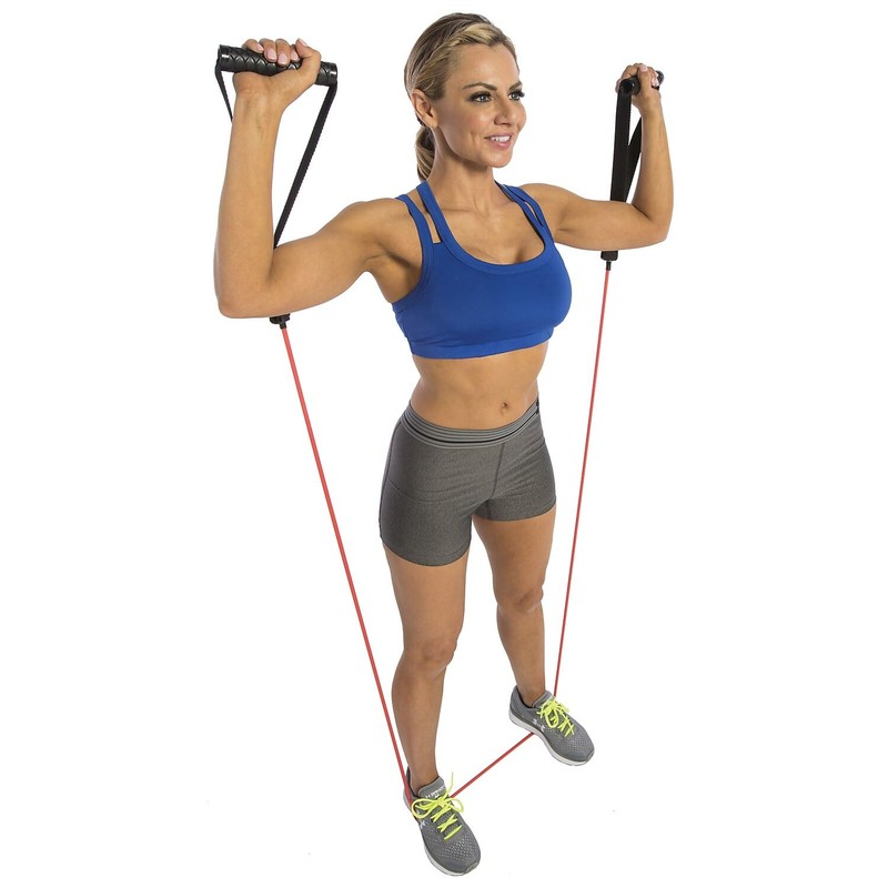 GoFit Pro-Grade Red Power Tubes with Handles, 30 lbs. (GF-4TUB-M(30))