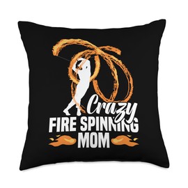 Poi Fire Artist Poi Balls for Beginners Fire Spinning Mom Throw Pillow