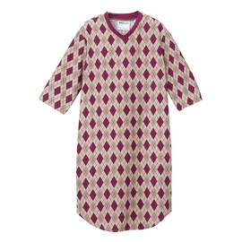 Mens Adaptive Hospital Patient Nightgowns Open Back Cotton - Chevron XL