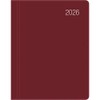 Taschenkalender bordeaux 2026 - Büro-Kalender 8,3x10,7- 1W/2S - flexibler Kunststoffeinband