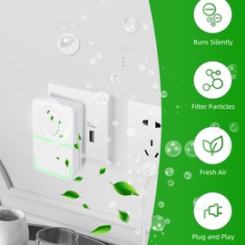 4 Pack Negative Ion Air Purifier, Plug In Ioniser for Home & Bedroom