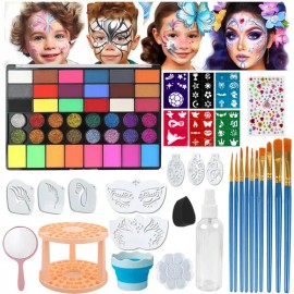 Kit De Pintura Facial Maquillaje Corporal Base Agua 42 Color