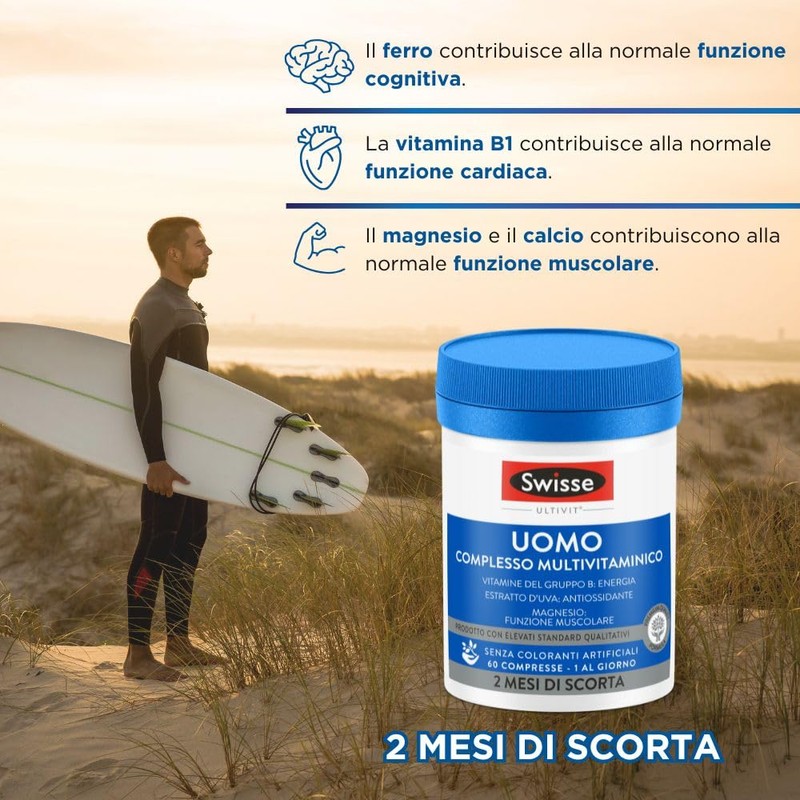 SWISSE Ultivit - Multivitaminico Uomo con Vitamina C D e