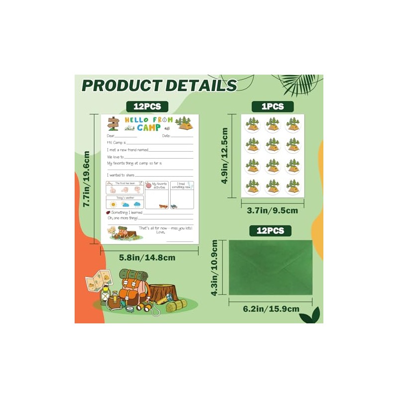 12PCS My Camping Activity Poster