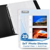 Dunwell 5x7 Photo Sleeves for 3-Ring Binder, (25 Pack) 5x7",