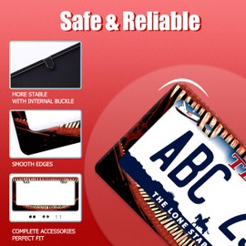 Funny Bloody Teeth License Plate Frame Scary Mouth License Plate Holder Stainless Steel Accessories Cars Decor with 2 Holes and Screws Fits Standard Us Ca Vehicles License Plate Frames 12.2 X 6 Inch