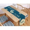 OLEEK Ramadan table runner - decorations for 56X13 inches, Turquoise