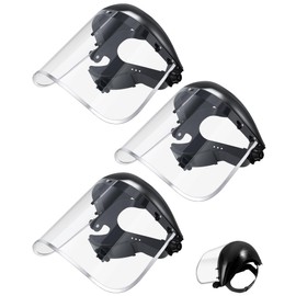 Copkim 3 Pack Safety Face Mask Shield for Grinding PC Full Impact Resistant Safety Face Mask Shield for Construction