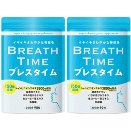 Breath Time Champignon Concentrate 3800mg Lactobacillus Dietary Fiber Green Tea Polyphenol 90 Tablets 2 / 브레스 타임 샴피뇽 농축 3800mg 유산균 식이섬유 녹차 폴리페놀 90정 2개