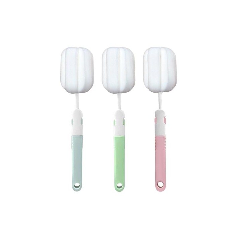 Sponge Bottle Brushes 3 Piece Baby Bottle Brushes Long Handle