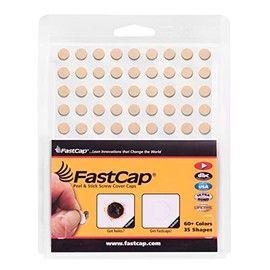 FastCap - Screw Hole Covers, 3/8'' (9mm) Round Stickers - Professional Woodworking Projects - Five Sheets (90 Caps on Each Sheet) - Unfinished Real Wood, Color - Maple, (FC-74883-3/8)
