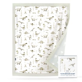 GRSSDER Cotton Muslin Quilt Blanket - Silky Soft and Breathable Baby Blanket Quilt, Oversized Muslin Blankets for Newborns, Toddlers & Kids, 6 Layers Reversible Design for All Seasons, 40" x 50"