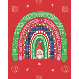 Merry Christmas & Happy New Year 2022 Best wish ever Notebook: Composition journal for work, note, homework, Christmas gift idea to everyone