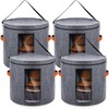 Suzile 4 Pcs Hat Boxes Oversized Round Cowboy Hat Storage