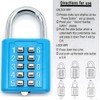 MIONI 10 Digit Push Button Combination Padlock, 5 Digit Locking