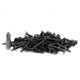 DOJA Barcelona Phillips Drilling Screw with PH2 Drill Tip | Tapping Screws | Tapping Screw | Flat Head | 4.2 x 23 | Pack of 100 | Black | Self Drilling Screw for Metal, Phillips Screws