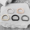 Briny River 10 Pieces Metal Flat D Ring Spring Key