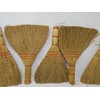 Traditional Whisk Broom, Natural Straw with Red Binding, 12 Inches
