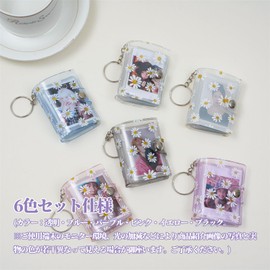 [Annielace] Photo Album Keychain Mini Intuitive Pocket 2" Transparent Lightweight Portable Small Photo Album Binder Photo Holder Clear Pocket Photo Storage Handmade Birthday Anniversary Memories