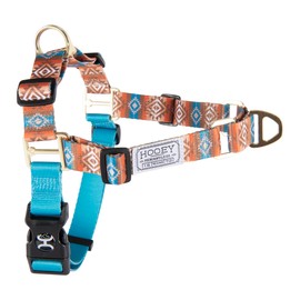 Hooey Nomad Walking Dog Harness, No-Pull Adjustable Harness for Dogs, Aztec Dirty Turq, Small