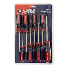 Spear & Jackson SD8PS 8 Piece Screwdriver Set, Red/Blue