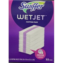 Swiffer Wet Jet Mopping Pad DRY Refills Multi-Surface  Safe 32 ct ( PADS ONLY)