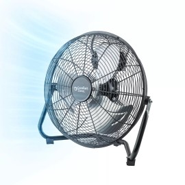 Comfort Zone 12" Cradle Floor Fan, 3 Speeds, All Metal, 180 Degree Tilt