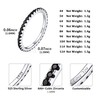 ChicSilver 2MM Thin Black Cubic Zirconia Eternity Ring 925 Sterling