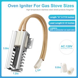 Upgrade W11176454 W10914411 Gas Range Oven Igniter Compatible with Whirlpool Maytag Amana Gas Range Oven Burner Igniter Replacement 4547416 AP6327293 PS12348439 EAP12348439 1-Year Warranty