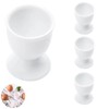 4 Pcs White Plastic Egg Cups, Simple Portable 100ml Egg