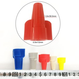 Happy Emily 500pcs, Red Winged Wire Connectors, Twist-On Easy Screw On Type Connectors, for Connect Electrical Wiring, Wing Wire connectors red, Easy Twist-On Ribbed Cap