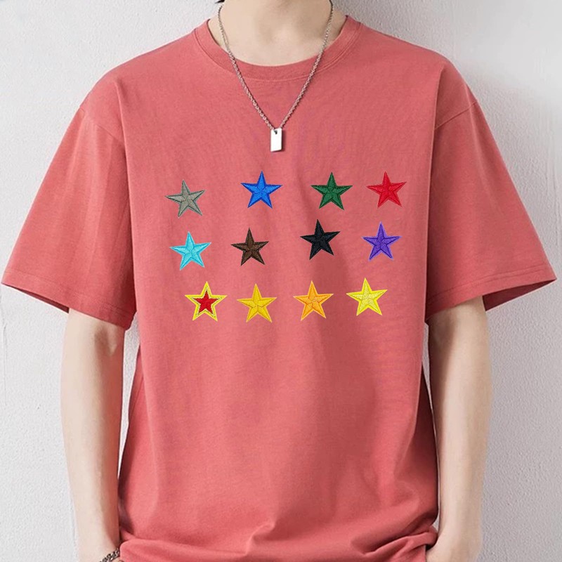 Attuslla 102 PCS Assorted Star Iron on Patches Sew on