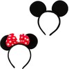 Ears Mouse, Black Mouse Ears Headbands Black Red White Polka