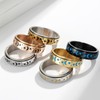 Stainless Steel Moon Stars Spinner Rings, Fidget Rings, - Style: