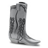 Cowboy Boot Lighter Case Silver Metal by HMC - for