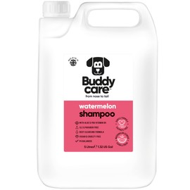 Watermelon Dog Shampoo by Buddycare | Deep Cleansing Shampoo for Dogs | Watermelon Scented | With Aloe Vera and Pro Vitamin B5 (5L)