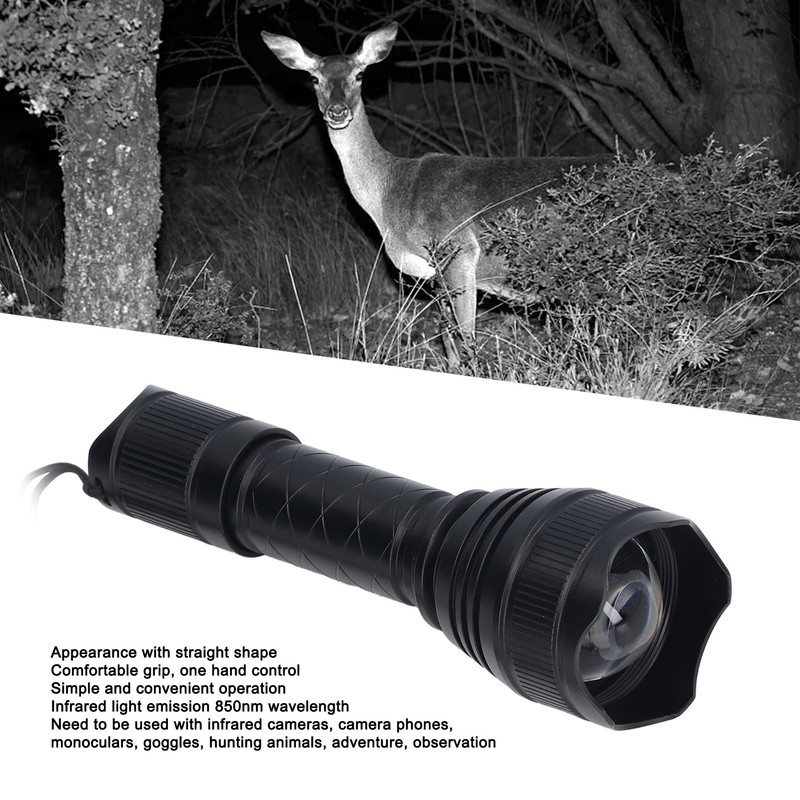 Infrared Flashlight T30 Infrared 850nm Night View Light Monitoring Source