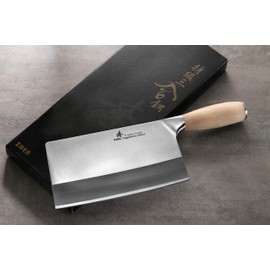 ZHEN Japanese VG-10 3-Layer Forged Chinese Cleaver, 8 inches, Silver