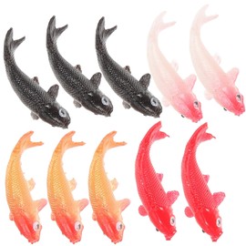 FOMIYES Fake Fish Model Dollhouse Miniature Carps 10pcs Mini Fish Figures 1 12 Scale Fish Small Goldfish Mini Carp Figurines Fairy Garden Accessories Miniature Carp Ornament