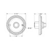 Deltana Bbrr213cr003 Round Rope Door Bell Button, Pvd Polished Brass,