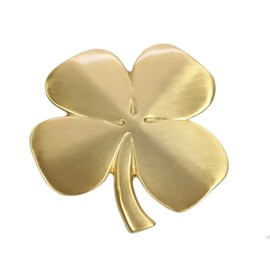 Robert Emmet Co. Lucky 4 Leaf Clover Ireland Wall Hanging Gold Lucky Shamrock Plated Pewter Irish Blessing Wall Decor
